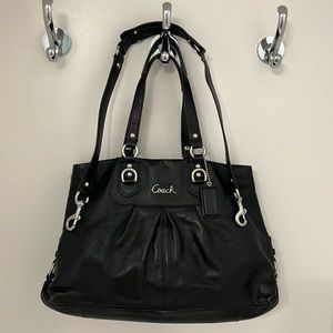 Coach Ashley Tote in black leather